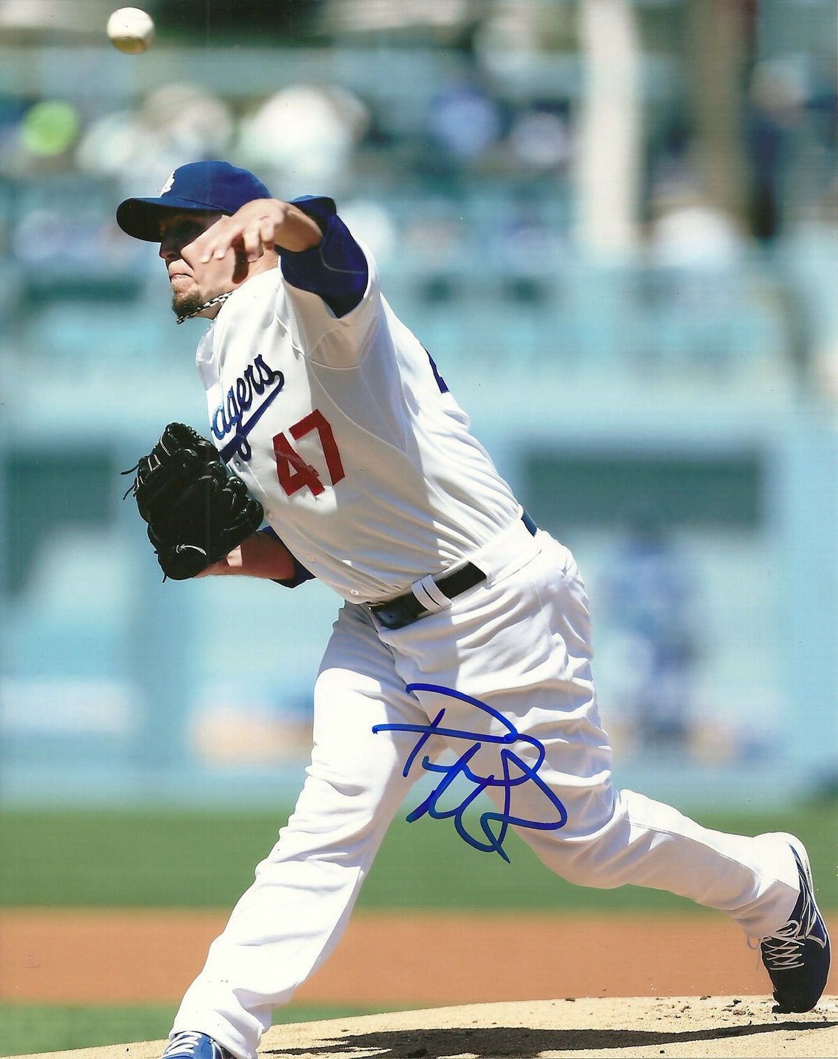 PAUL MAHOLM LOS ANGELES DODGERS SIGNED AUTO 8x10 PHOTO W/COA