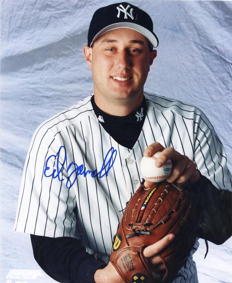ED YARNELL NEW YORK YANKEES SIGNED AUTOGRAPHED 8X10 PHOTO W/COA