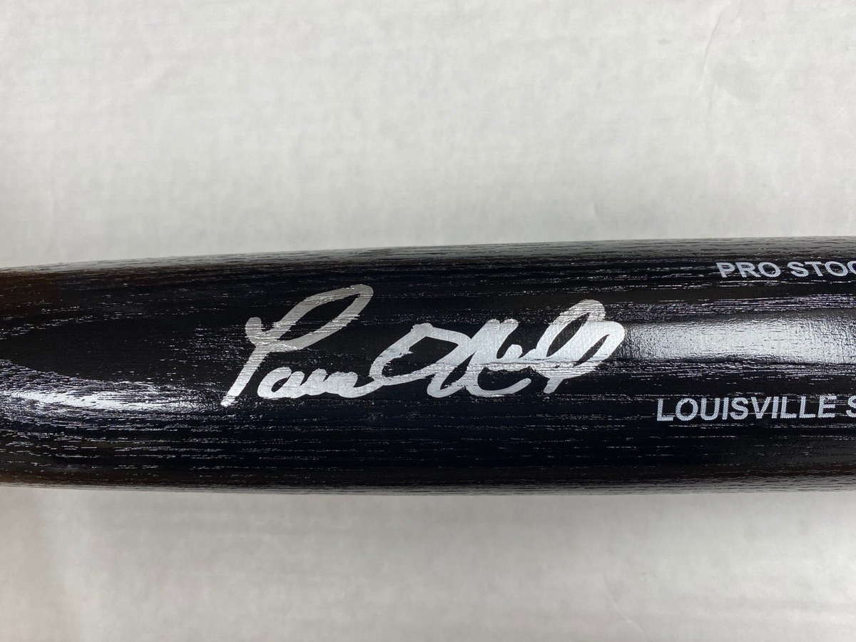 PAUL O'NEIL NEW YORK YANKEES SIGNED AUTOGRAPH BLACK LV SLUGGER PRO BAT JSA *