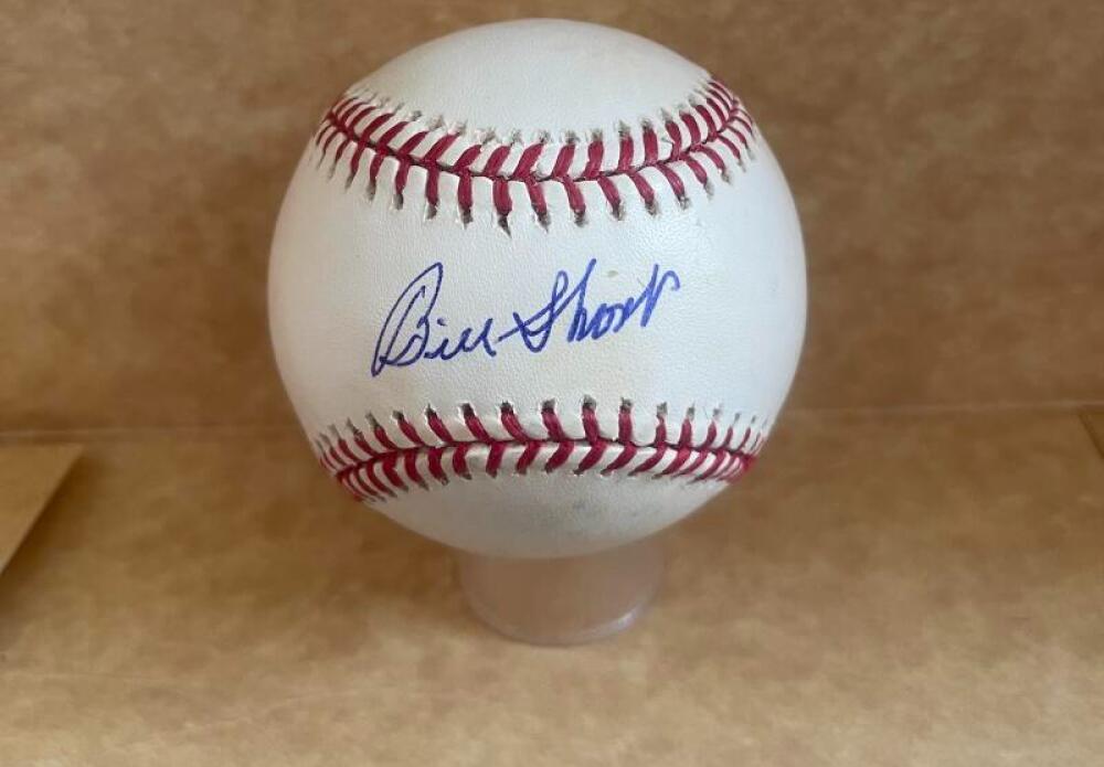 BILL SHORT PIRATES/METS/REDS SIGNED AUTOGRAPHED M.L. BASEBALL BECKETT AUTH