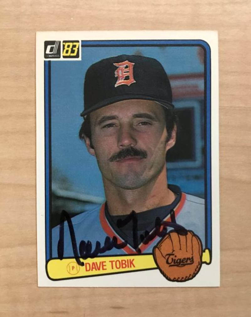 DAVE TOBIK DETROIT TIGERS SIGNED AUTOGRAPHED 1983 DONRUSS CARD #385 W/COA