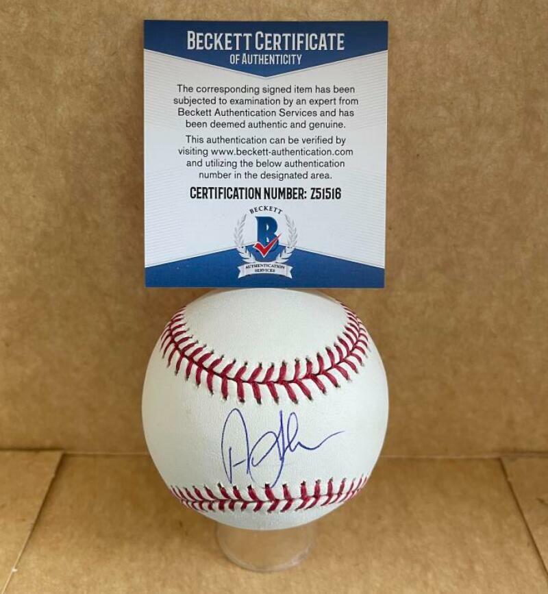 DREW STUBBS REDS/ORIOLES/BRAVES SIGNED AUTO M.L. BASEBALL BECKETT Z51515