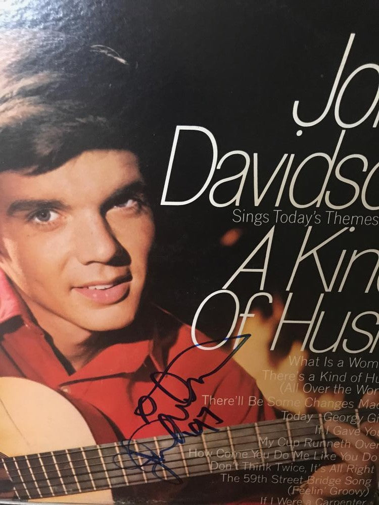 JOHN  DAVIDSON  A KIND OF HUSH  SIGNED 1997  VINYL RECORD ALBUM W/COA