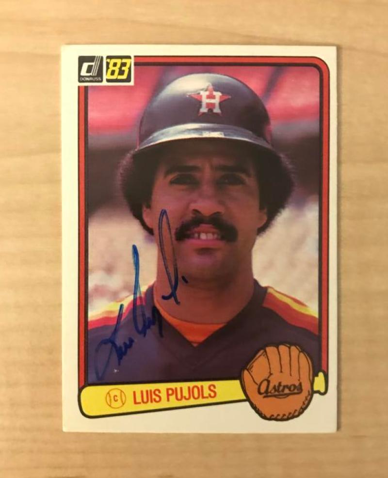 LUIS PUJOLS HOUSTON ASTROS SIGNED AUTOGRAPHED 1983 DONRUSS CARD #642 W/COA