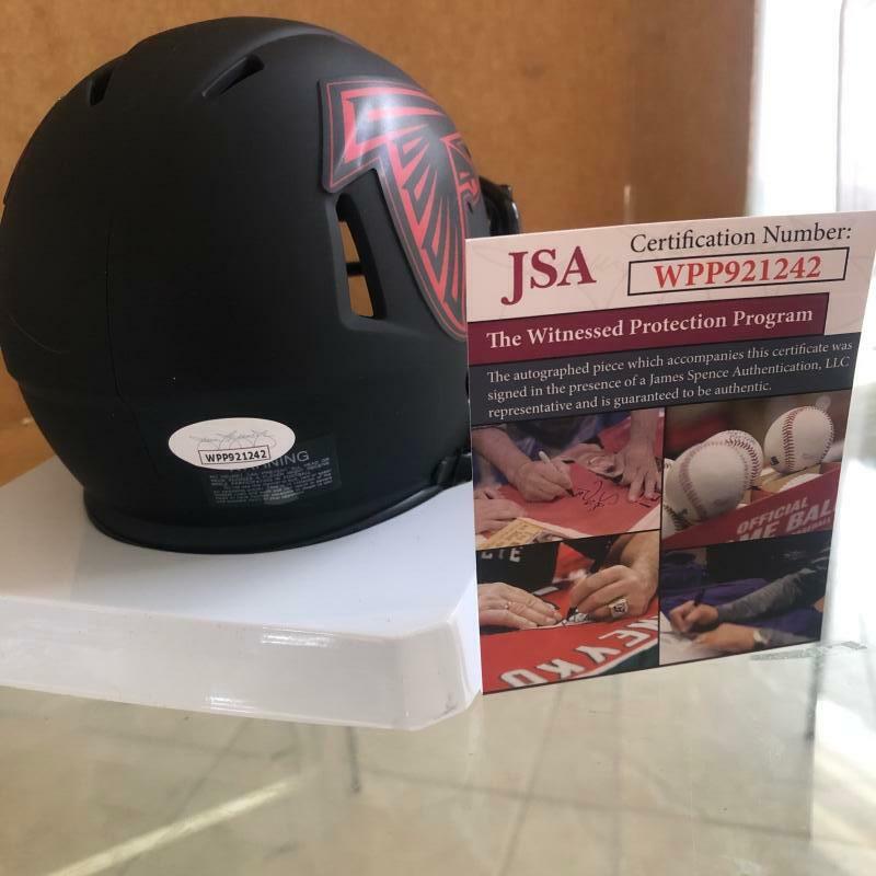 MICHAEL VICK ATLANTA FALCONS SIGNED AUTO ECLIPSE MINI HELMET JSA WITNESS 