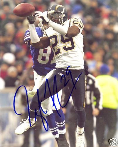 DRAYTON FLORENCE CHARGERS/BILLS SIGNED 8X10 PHOTO W/COA