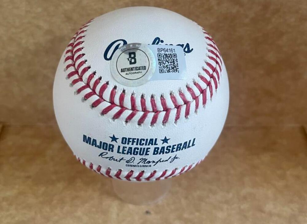JOHAN ROJAS PHILLIES "SWEET SPOT" SIGNED AUTOGRAPHED M.L. BASEBALL BECKETT AUTH