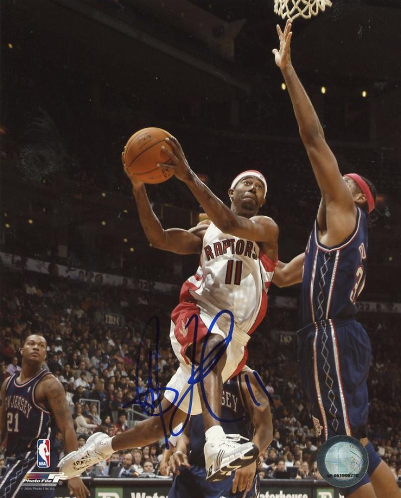 T.J. FORD TORONTO RAPTORS SIGNED AUTOGRAPHED 8X10 PHOTO W/COA