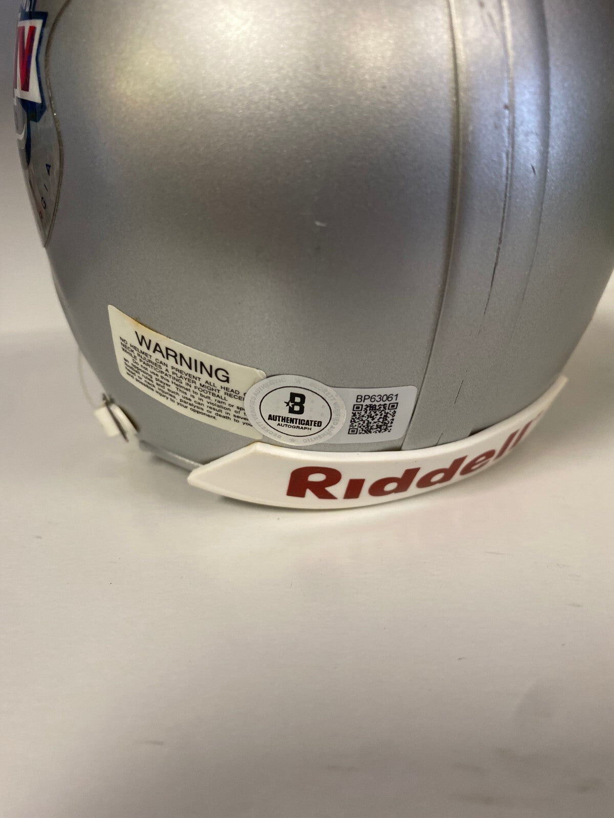 KURT WARNER SUPER BOWL XXIV SIGNED AUTOGRAPHED AUTHENTIC MINI HELMET BECKETT BAS