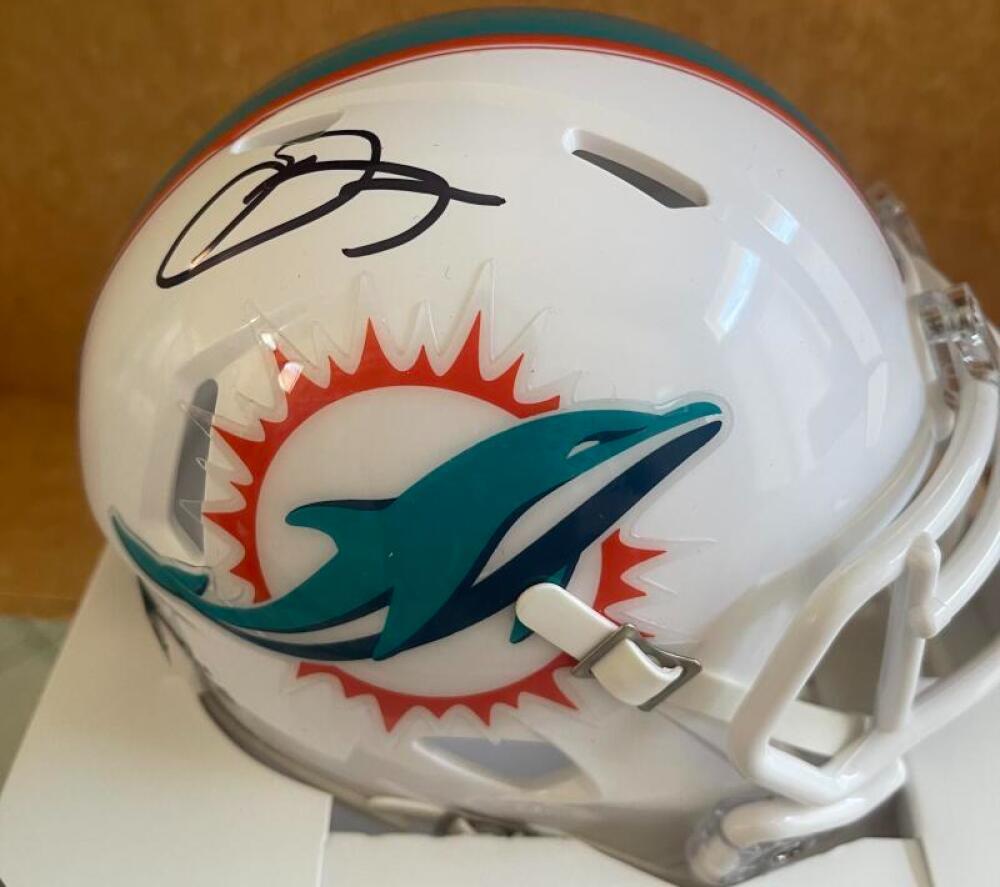 ODELL BECKHAM JR. DOLPHINS SIGNED AUTOGRAPHED SPEED MINI HELMET BECKETT 