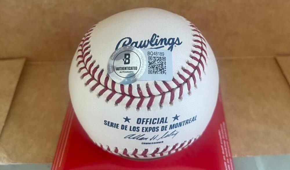 TROY PERCIVAL TIGERS ANGELS/TIGERS SIGNED AUTO M.L. BASEBALL BECKETT AUTH