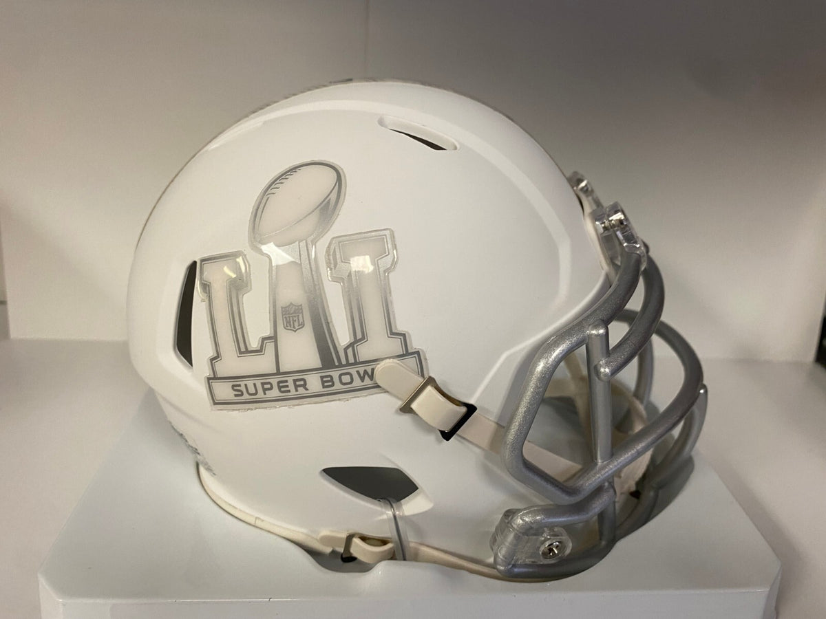 NFL FOOTBALL SUPER BOWL LI LOGO MINI HELMET UNSIGNED