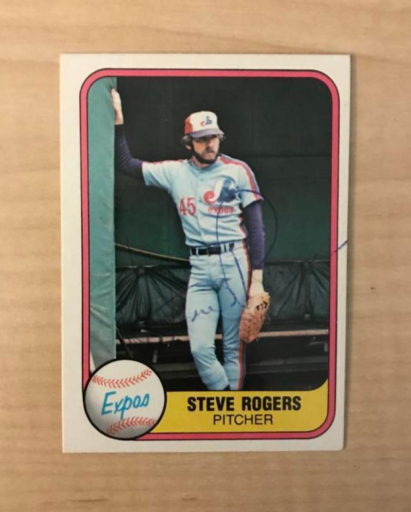 STEVE ROGERS MONTREAL EXPOS SIGNED AUTOGRAPHED 1981 FLEER CARD #143 W/COA