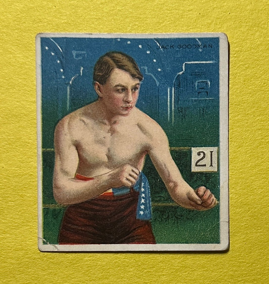 1910 T-218 CHAMPIONS JACK GOODMAN BOXING CARD