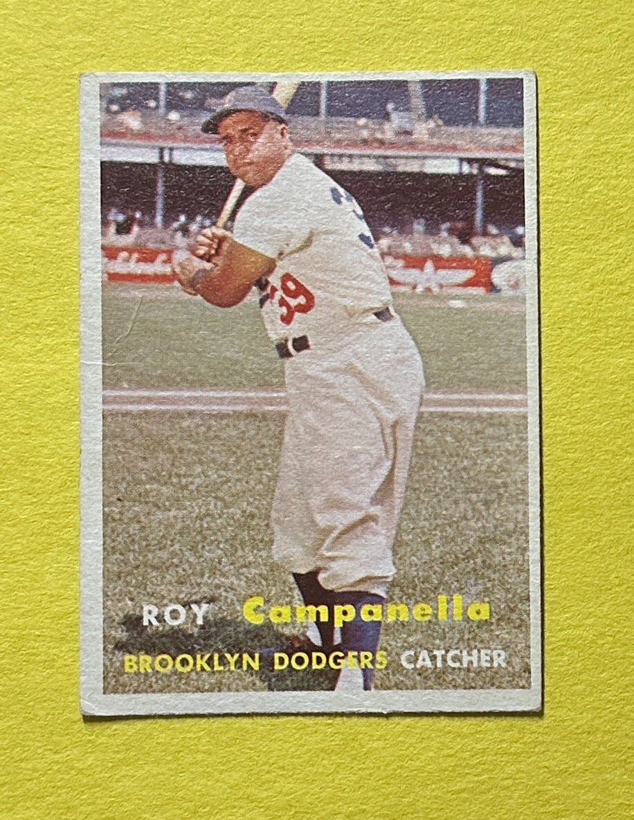 1957 TOPPS ROY CAMPANELLA #210 DODGERS HOF