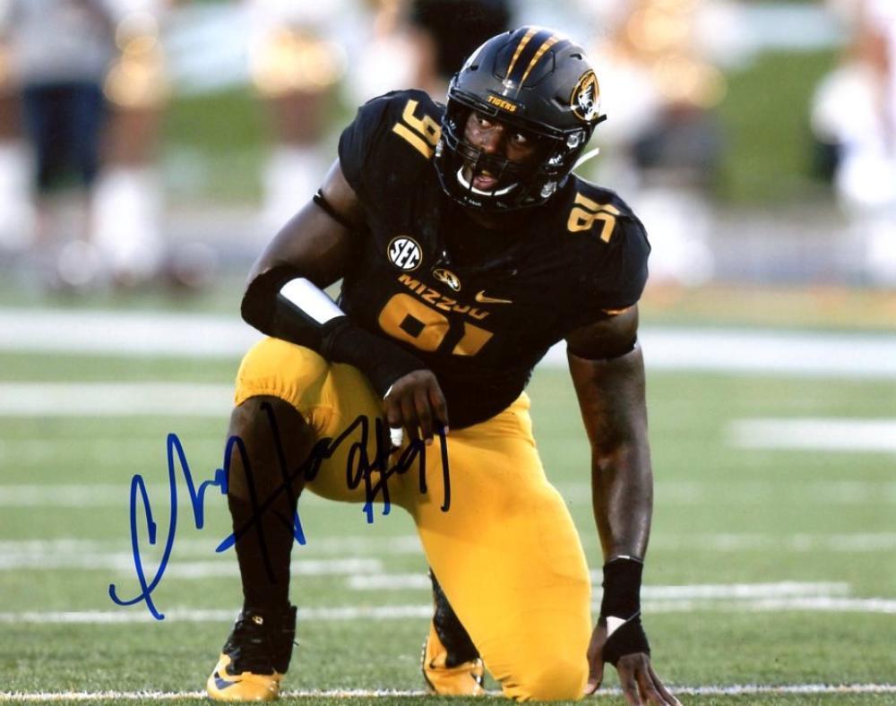 CHARLES HARRIS MISSOURI/DOLPHINS SIGNED AUTOGRAPHED 8X10 PHOTO W/COA