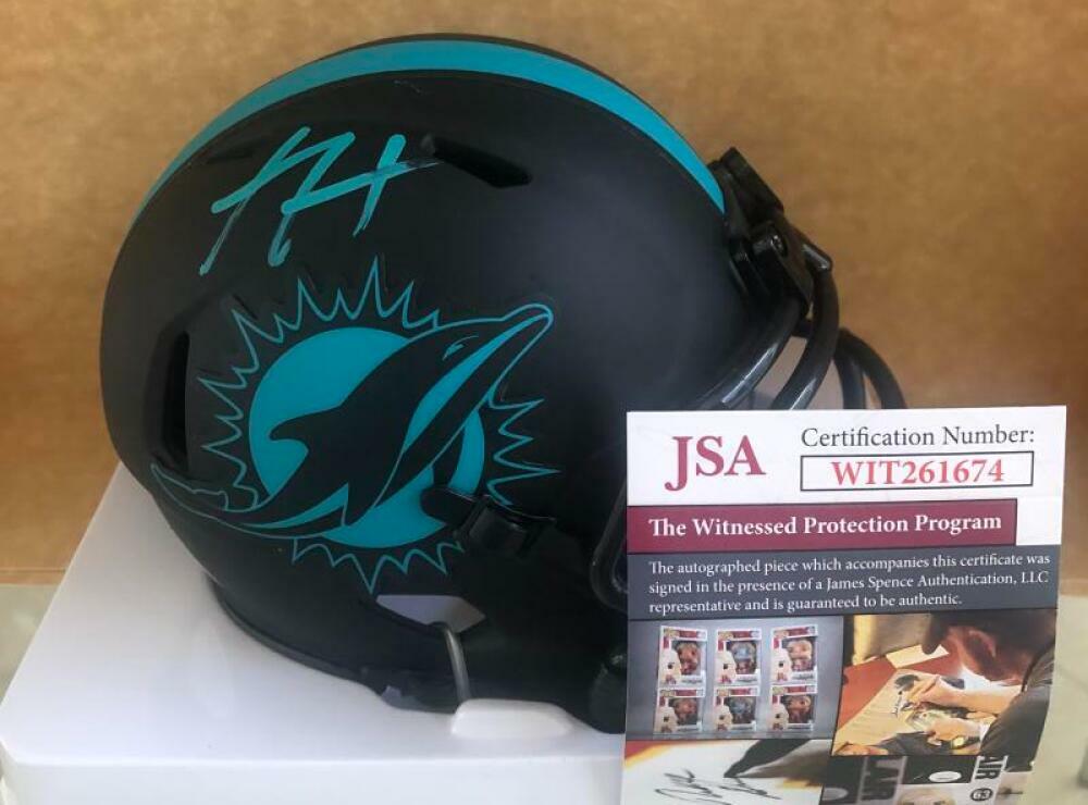 XAVIEN HOWARD MIAMI DOLPHINS SIGNED  ECLIPSE MINI HELMET JSA WIT261674