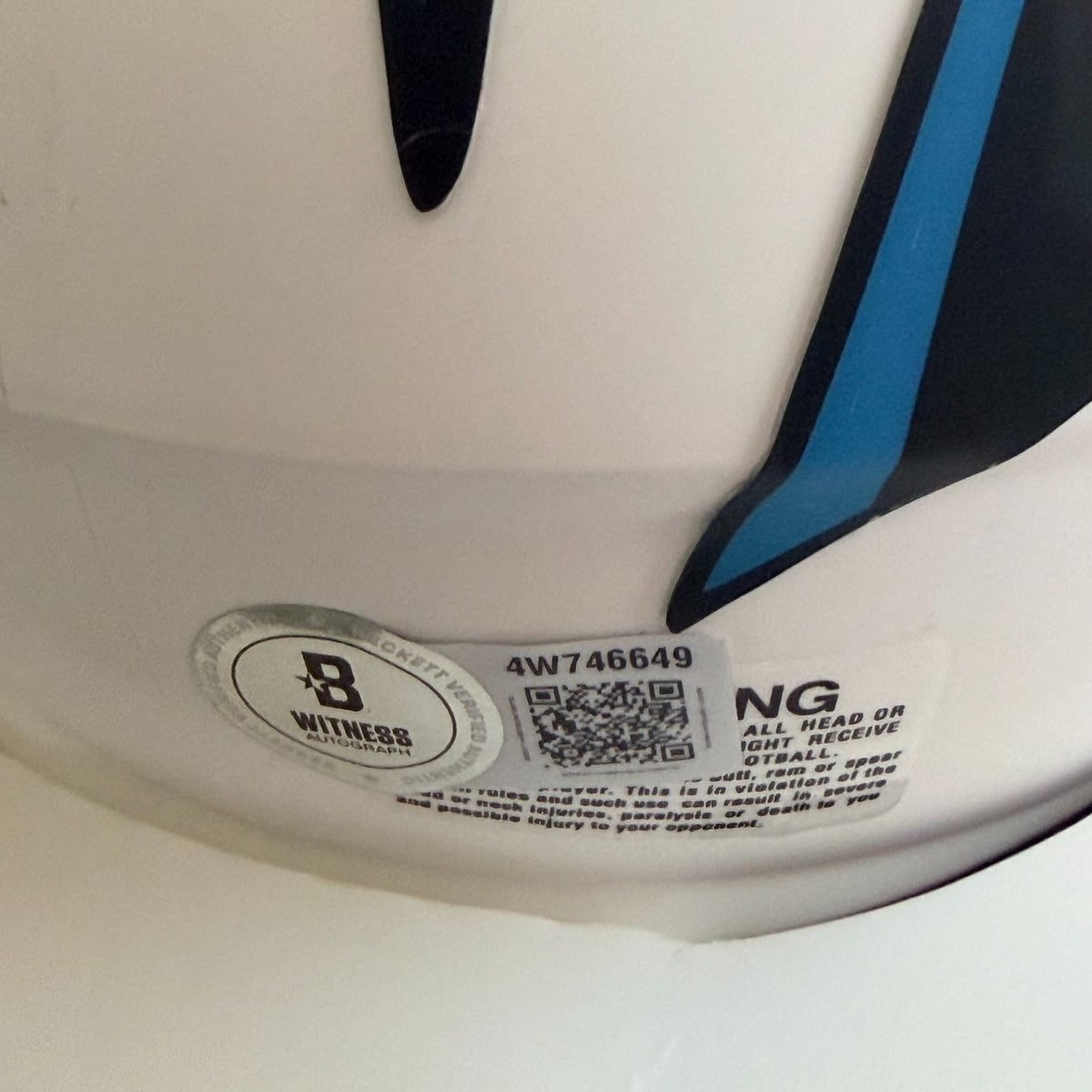 JALEN COKER CAROLINA PANTHERS SIGNED LUNAR MINI HELMET BECKETT