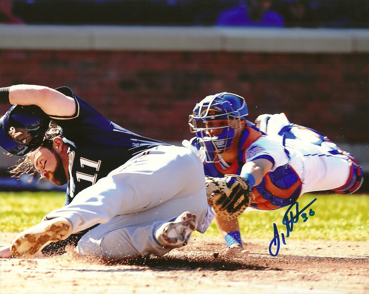JUAN CENTENO NEW YORK METS SIGNED AUTOGRAPHED 8x10 PHOTO W/COA VS BREWERS