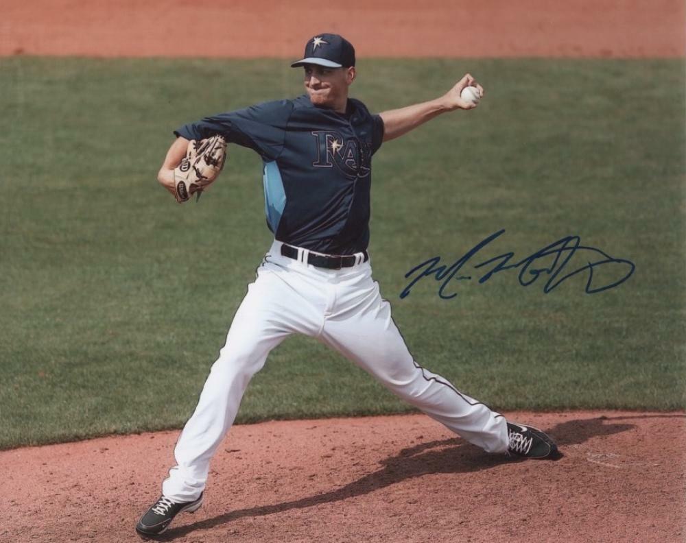 MIKE MONTGOMERY TAMPA BAY RAYS SIGNED AUTOGRAPHED 8X10 PHOTO W/ COA