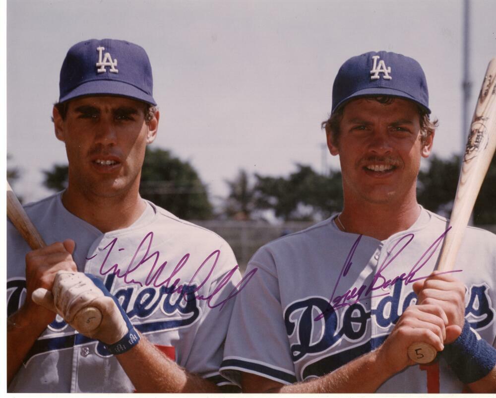 MIKE MARSHALL/GREG BROUK LOS ANGELES DODGERS SIGNED 8X10 PHOTO W/ COA