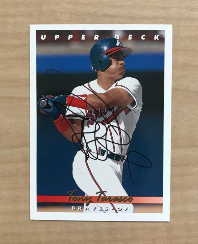 TONY TARASCO ATLANTA BRAVES SIGNED AUTOGRAPHED 1993 UPPER DECK CARD #623 W/COA