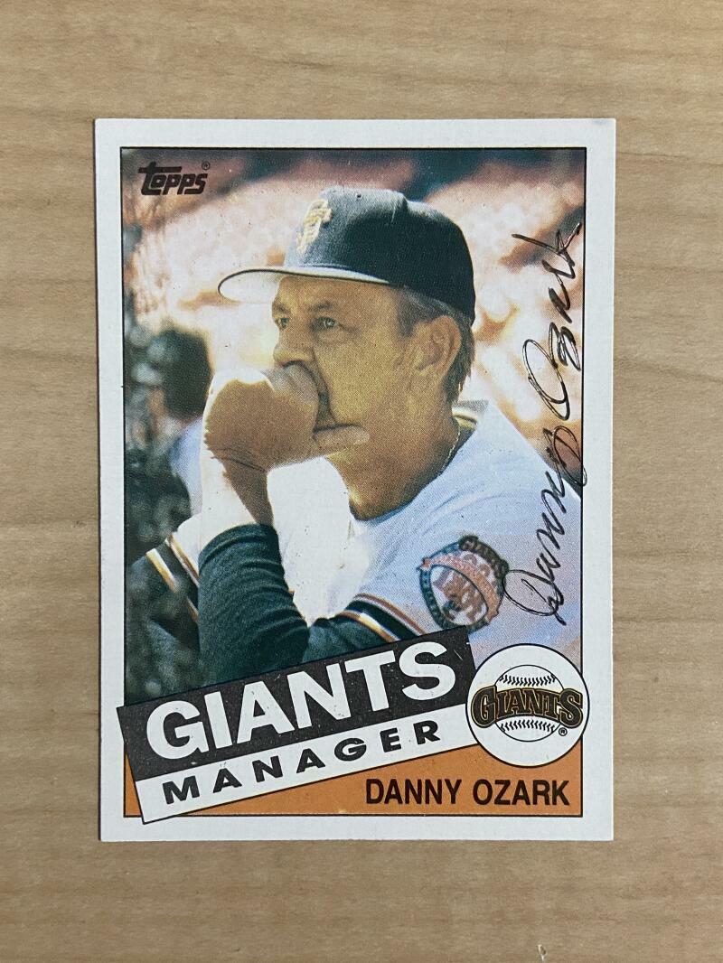 DANNY OZARK SAN FRANCISCO GIANTS SIGNED AUTOGRAPHED 1985 TOPPS CARD #365 W/COA