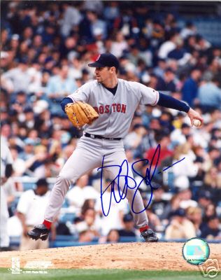 PETE SCHOUREK BOSTON RED SOX SIGNED 8X10 PHOTO W/COA