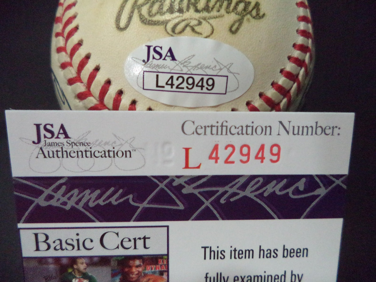 BOBBY VALENTINE SIGNED AUTO 2000 W.S. SUBWAY SERIES ML BASEBALL JSA COA #L42949