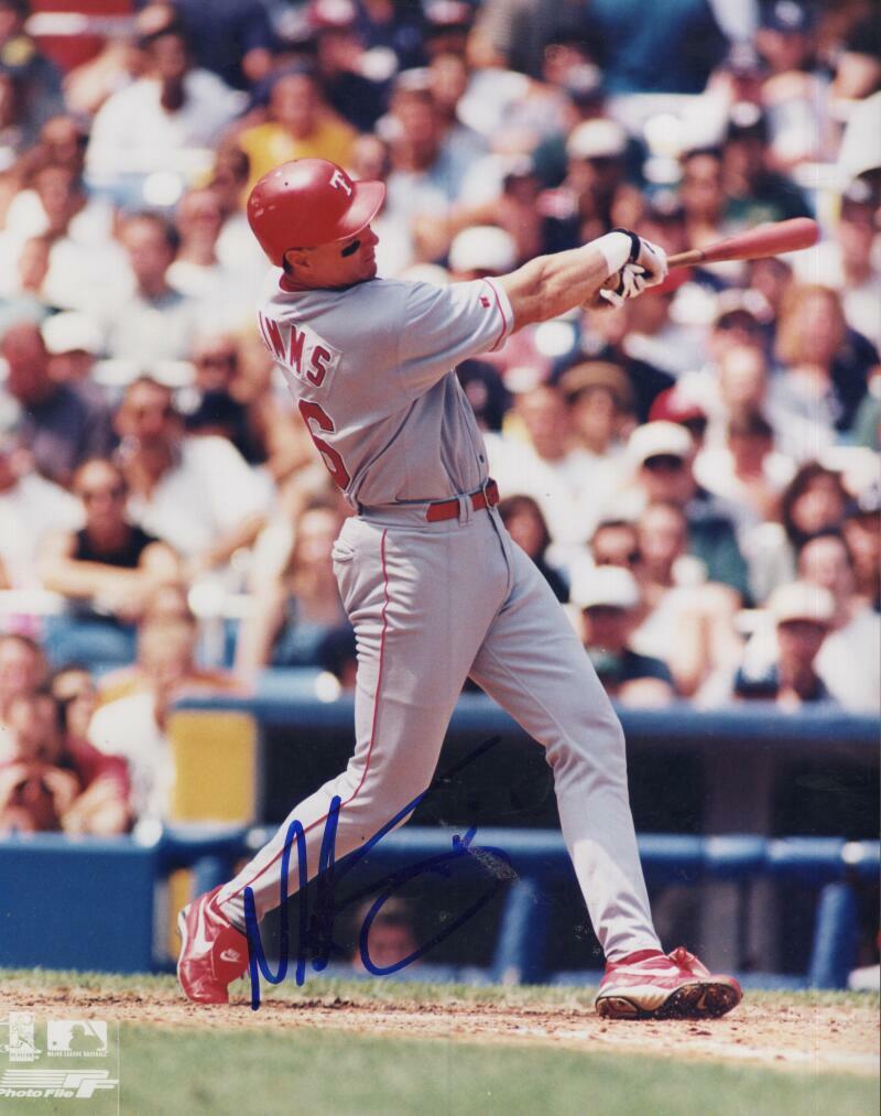 MIKE SIMMS  TEXAS RANGER SIGNED AUTOGRAPHED 8X10 PHOTO W/ COA