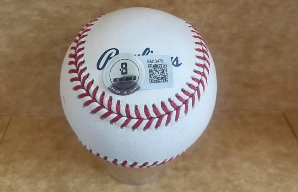 JEFF BAGWELL ASTROS  SIGNED AUTOGRAPHED HOF BASEBALL BECKETT AUTH