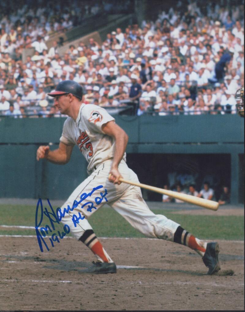 RON HANSEN ORIOLES 1960 AL ROY SIGNED AUTOGRAPHED 8X10 PHOTO W/ COA