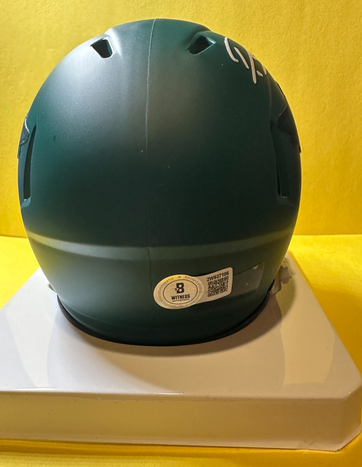 DARIUS SLAY PHILADELPHIA EAGLES SIGNED AUTOGRAPHED RAVE MINI HELMET BAS