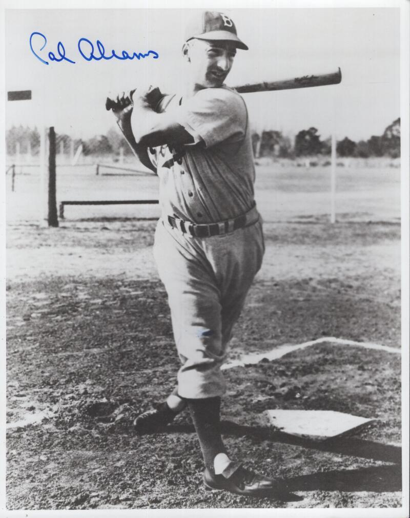 CAL ABRAMS BROOKLYN DODGERS  SIGNED AUTOGRAPHED 8X10 PHOTO W/ COA