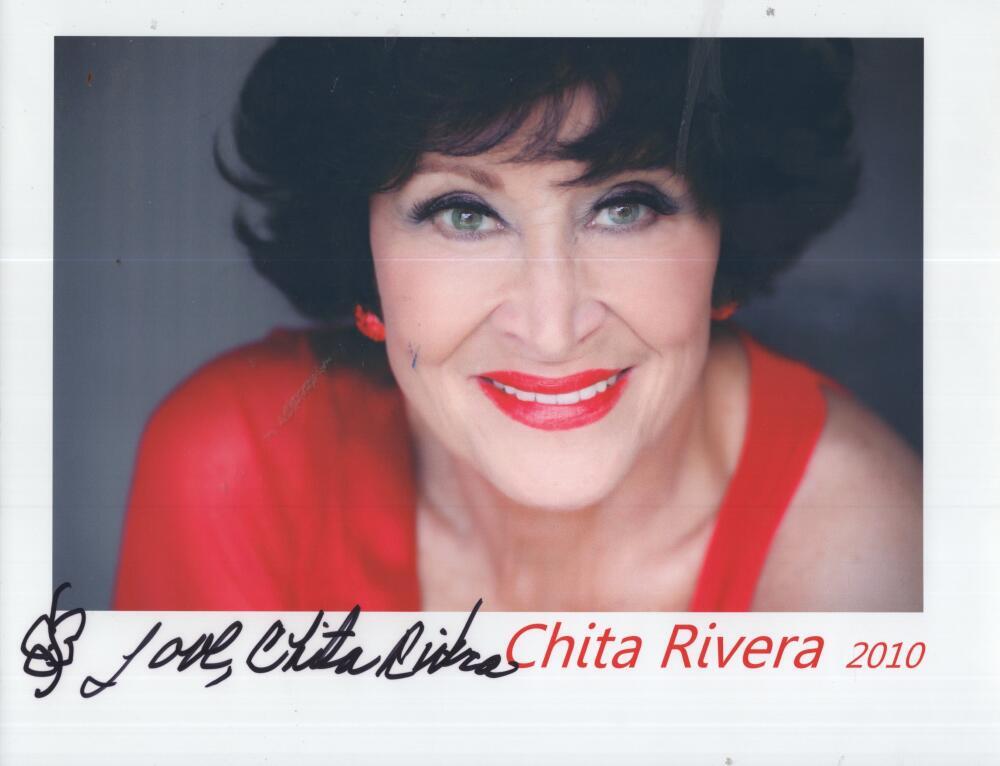 CHITA RIVERA  SIGNED AUTOGRAPHED 8X5X11 PHOTO W/ COA