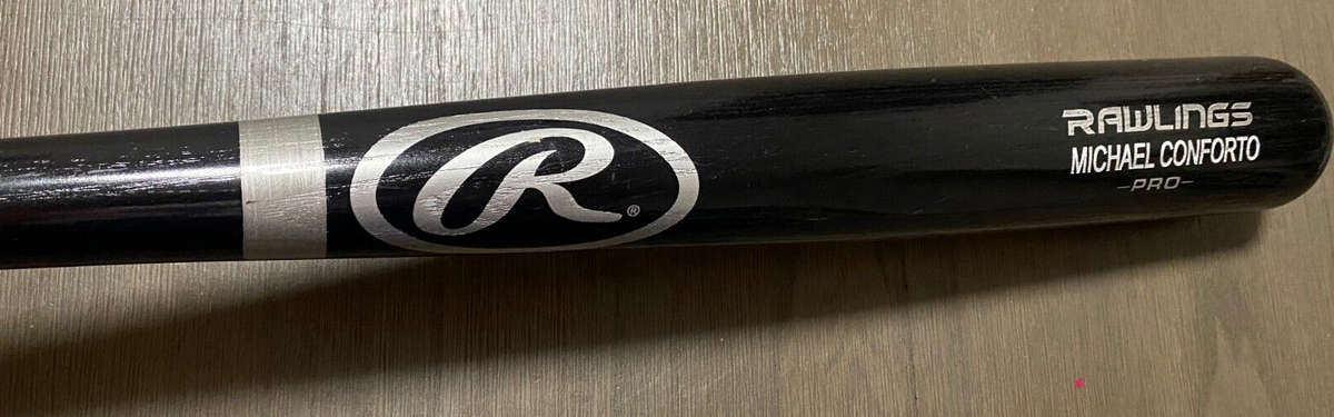 MICHAEL CONFORTO MLB ENGRAVED RAWLINGS PRO BLACK BASEBALL BAT (FULL SIZE)