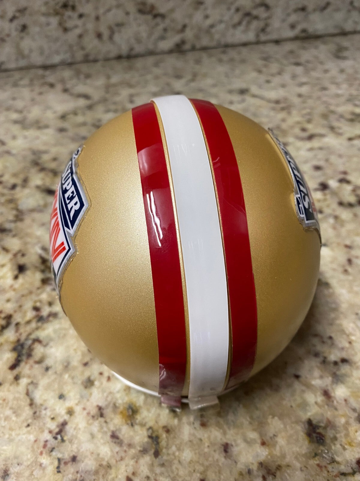 NFL SUPER BOWL XXIV 49ERS 55 BRONCOS 10 RIDDELL MINI HELMET UNSIGNED RARE