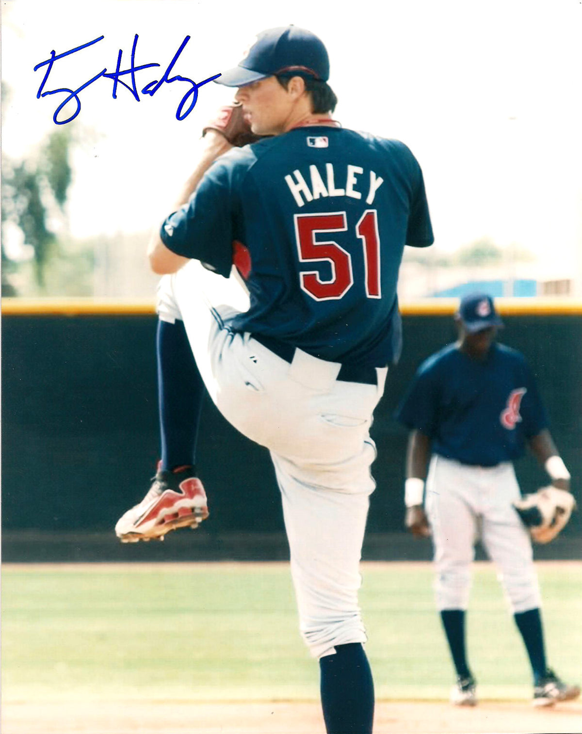 TREY HALEY CLEVELAND INDIANS SIGNED AUTOGRAPHED 8X10 PHOTO W/COA
