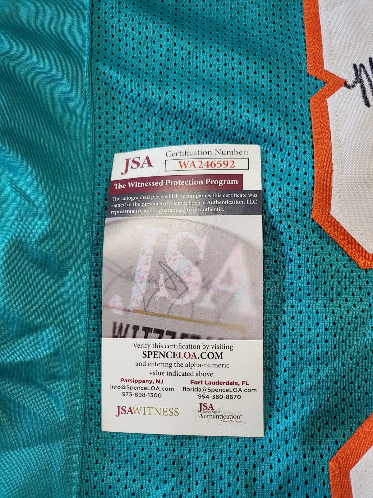 MARKS BROTHERS CLAYTON/DUPER DOLPHINS SIGNED AUTO XL JERSEY JSA COA AUTH **