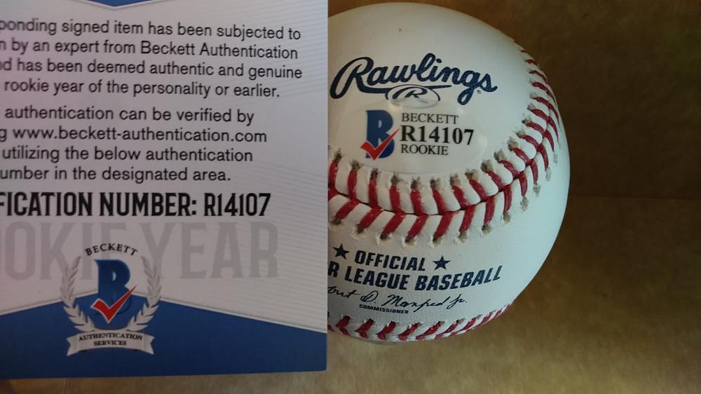 MIGUEL AMAYA CUBS ENGLISH ROOKIE YEAR SIGNED FUTURES BASEBALL BECKETT R14107