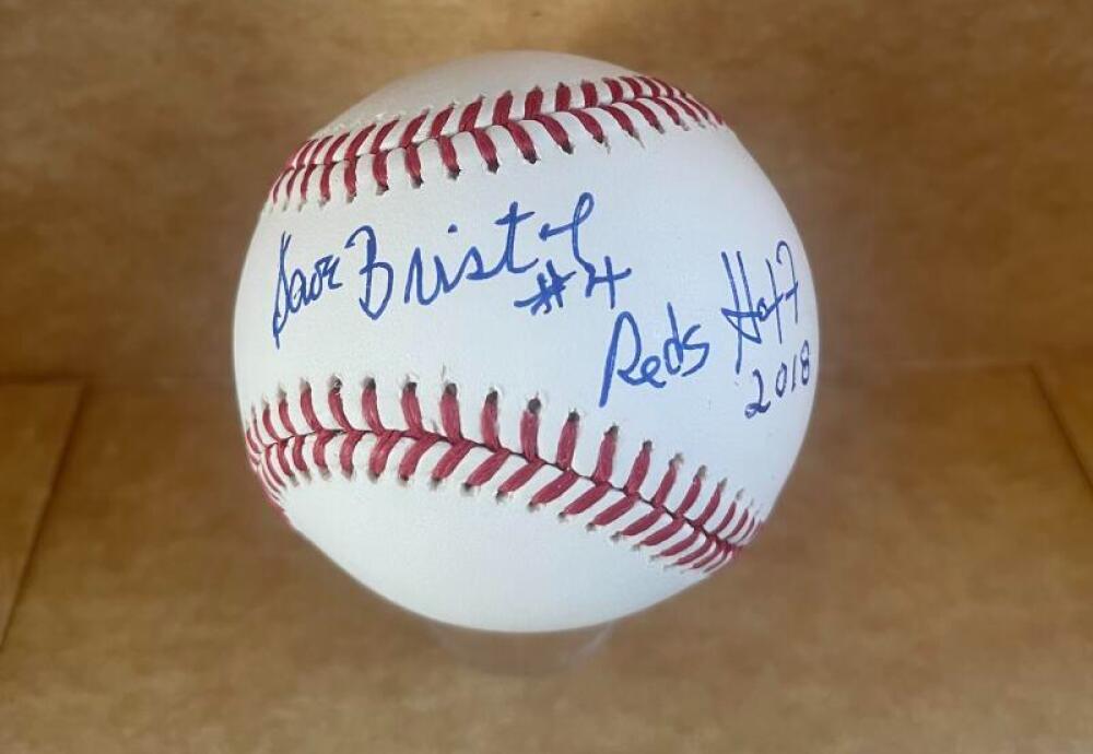 DAVE BRISTOL #4 REDS HOF 2018 SIGNED AUTO M.L. BASEBALL BECKETT AUTHENTICATED