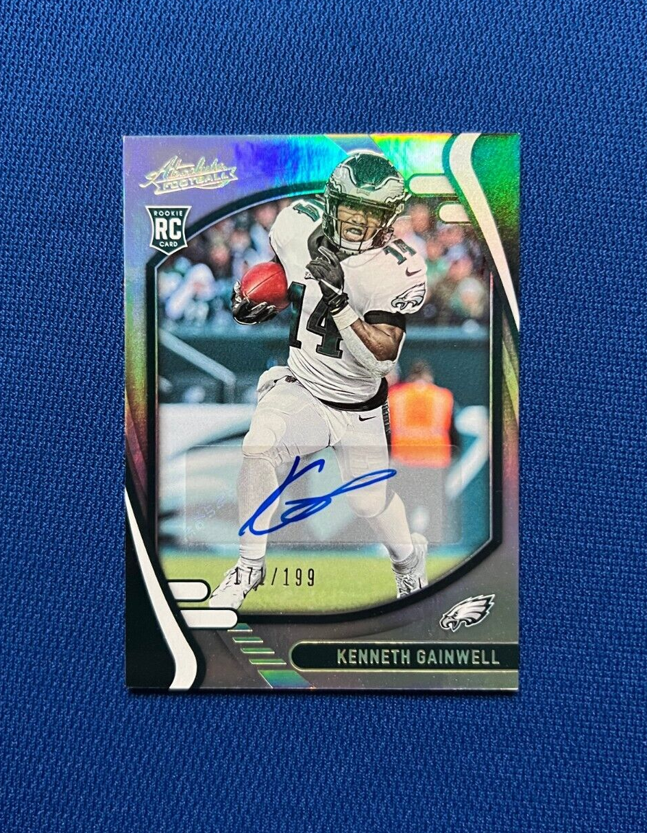 2021 ABSOLUTE KENNETH GAINWELL PHILADELPHIA EAGLES ROOKIE RC AUTO /199 #139