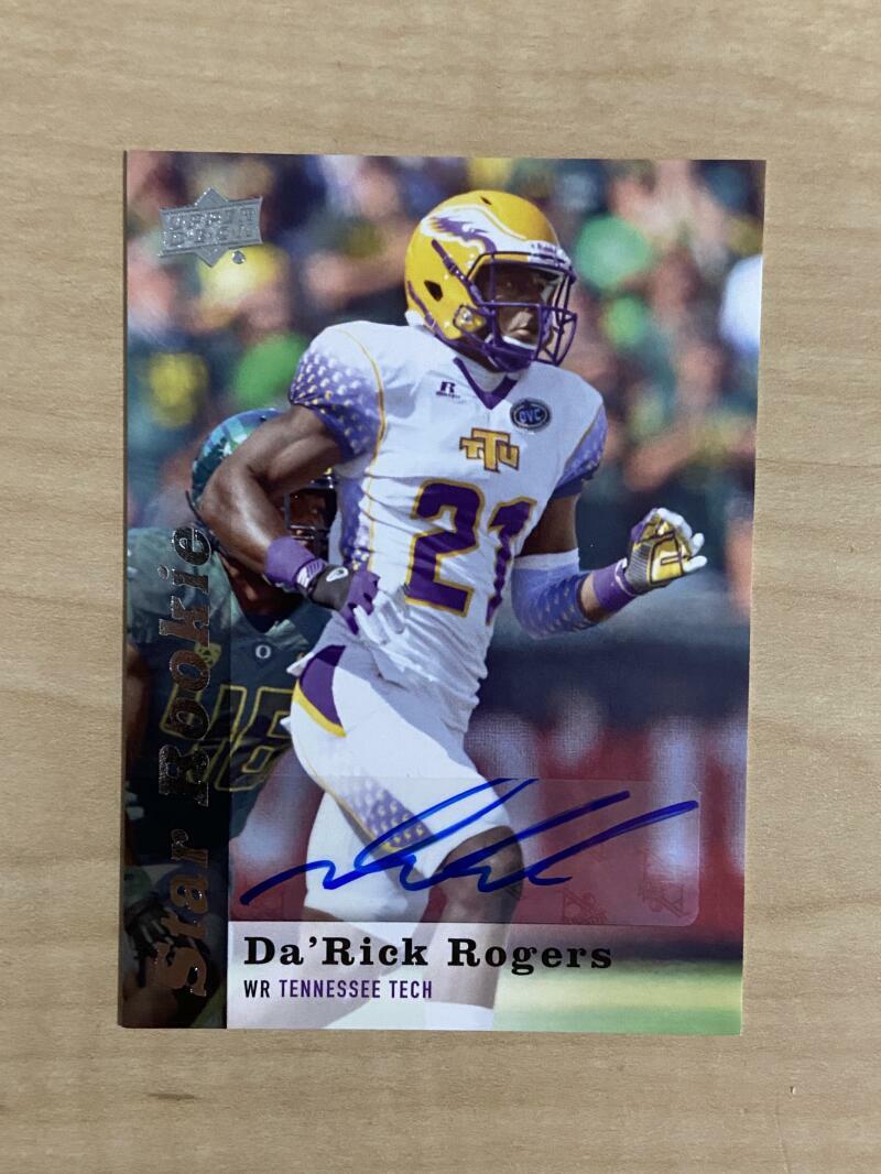 DARICK ROGERS TENNESSEE TECH SIGNED AUTOGRAPHED 2013 UPPER DECK CARD #60 