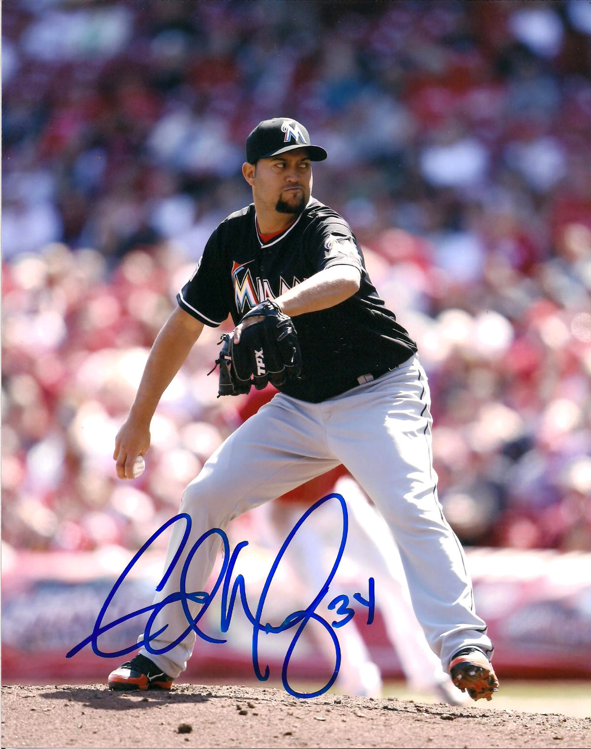 EDWARD MUJICA MIAMI MARLINS SIGNED AUTOGRAPHED 8X10 PHOTO W/COA