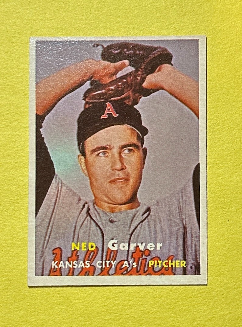 1957 TOPPS NED GARVER #285 A'S