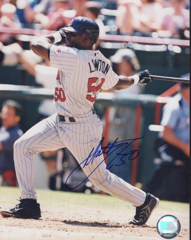 MATT LAWTON MINNESOTA TWINS SIGNED AUTOGRAPHED 8X10 PHOTO W/ COA