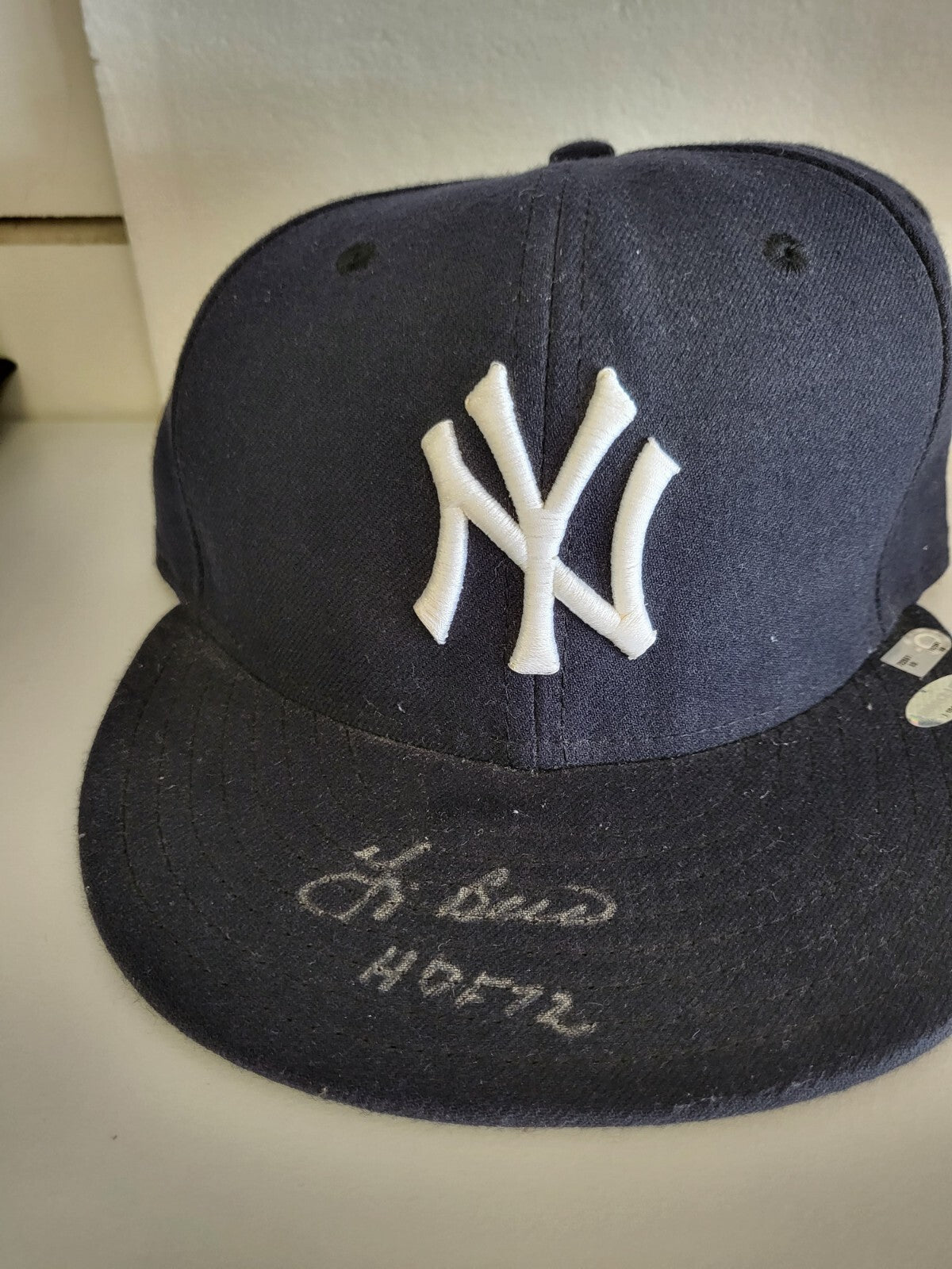 YOGI BERRA HOF 72 NY YANKEES SIGNED AUTOGRAPHED NEW ERA HAT IRONCLAD MLB HOLO