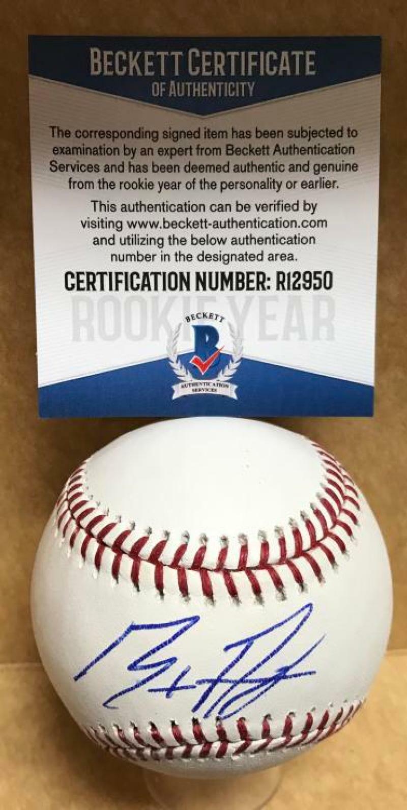 BROCK DEATHERAGE TIGERS/NC STATE ROOKIE YEAR SIGNED M.L. BASEBALL BECKETT R12950