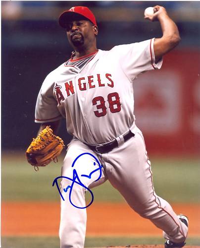 DARREN OLIVER LOS ANGELES ANGELS SIGNED 8X10 PHOTO COA