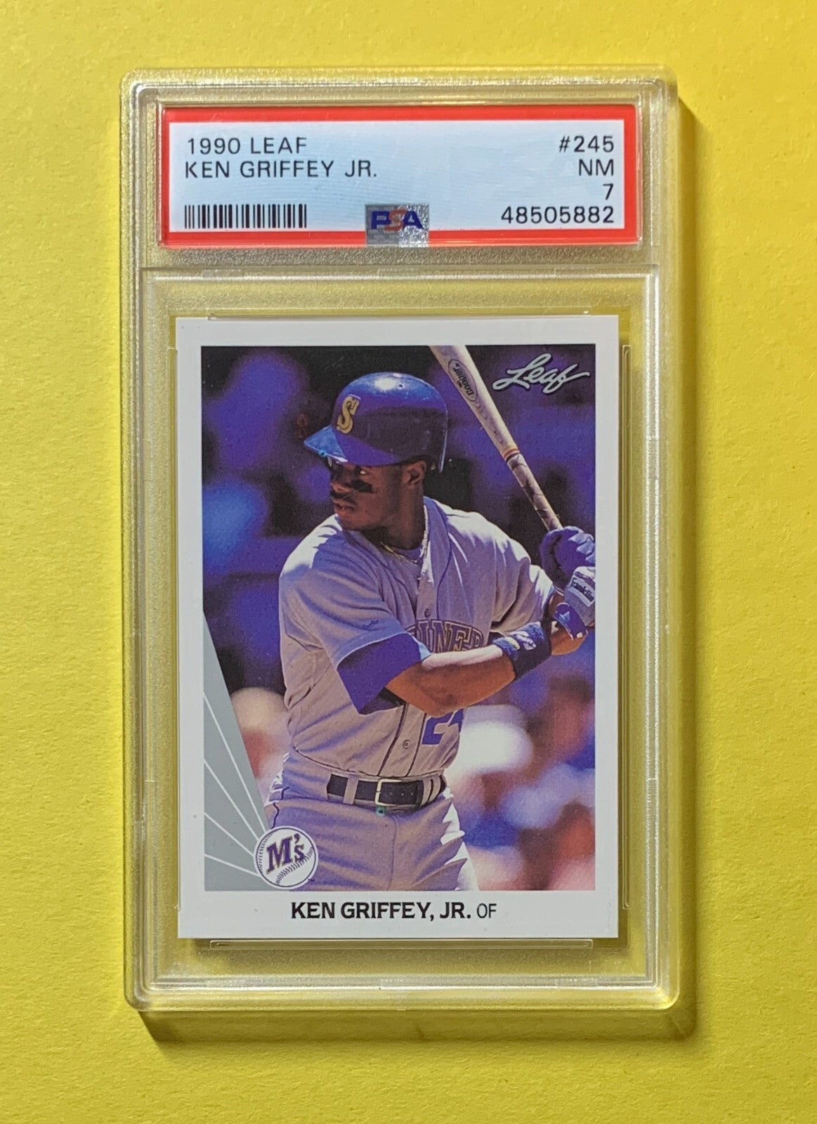 1990 LEAF KEN GRIFFEY JR. #245 PSA NM 7 MARINERS